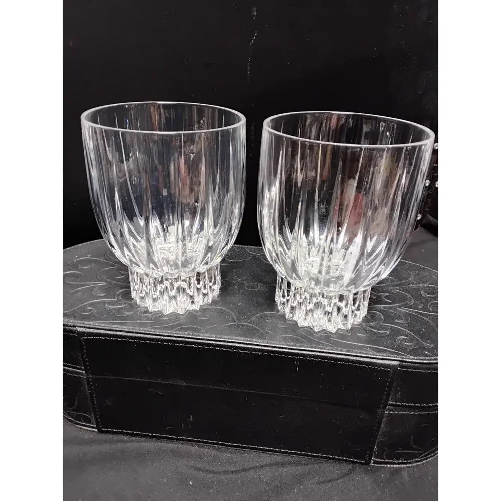 Mikasa set of 4 Crystal Algonquin footed high ball glasses discontinued